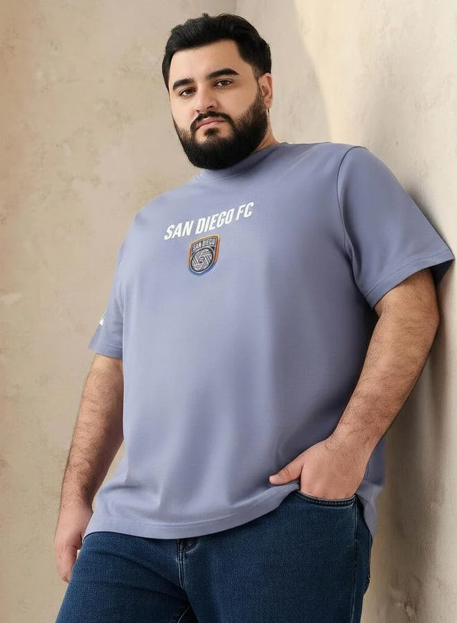 Men Regular Fit Crew Neck Short Sleeves San Diego FC Print T-shirt