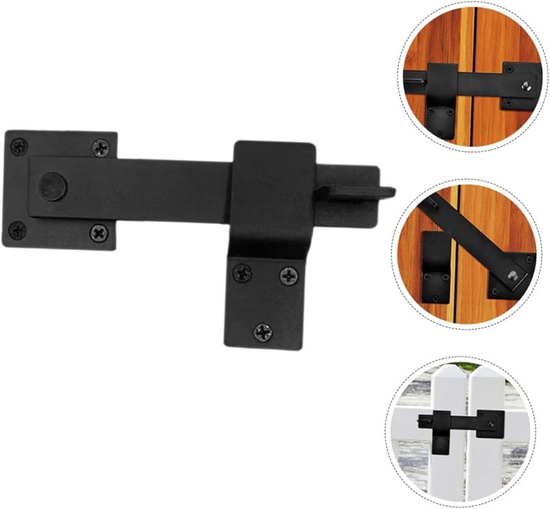 Wrought Iron Barn Door Lock Latch Set For Bedroom Gate - Image 5