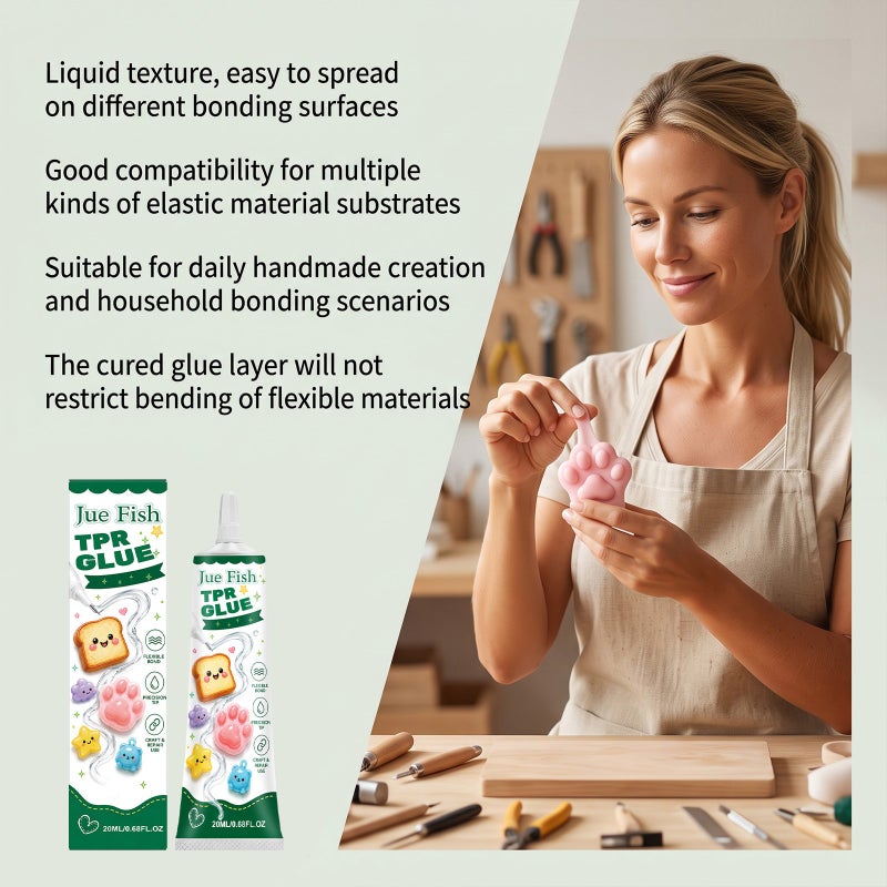 JUE FISH TPR Glue 20ml for Office Binding and Crafting, Desktop Adhesive - Image 5