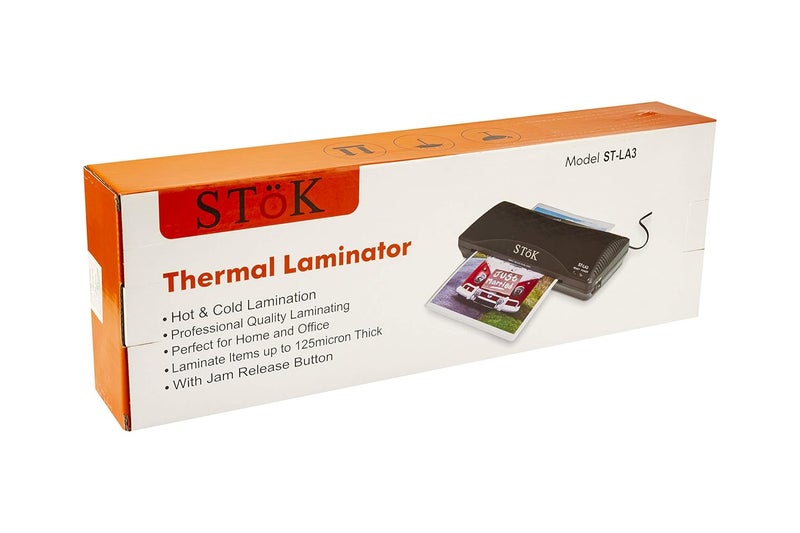 SToK (ST-LA3) آلة تغليف مزدوجة الوضع بحجم 12 بوصة للاستخدام المنزلي والمكتبي والمدرسي مع وظائف ساخنة وباردة | تناسب جميع صفحات A3 و A4 (ضمان خارجي لمدة سنة واحدة) - Image 5