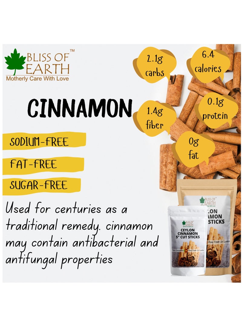 بليس اوف ايرث 200 جرام من أعواد القرفة السيلانية الحقيقية من دالتشيني التوابل الكاملة في سريلانكا - Image 3