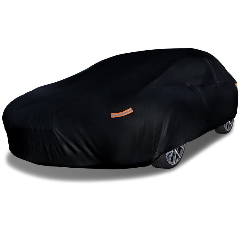 EzyShade 10Layer Waterproof Sports Car Cover See Vehicle SizeChart for Accurate Fit All Weather Outdoor Covers Camaro Challenger Firebird GTO Sun Snow Rain Black Size C5 See SizeChart