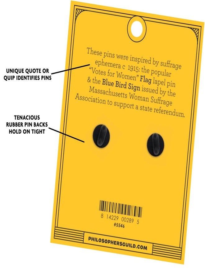 ذي أن إمبلويد فيلوسوفرز جيلد مجموعة دبابيس مينا تحمل رموز التعديل التاسع عشر من نقابة الفلاسفة العاطلين عن العمل - مزودة بمشابك خلفية مطاطية قوية، مجموعة من دبوسين - Image 5