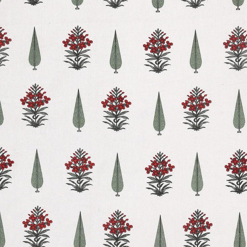 DE CAMA Since 1997 | 100% Cotton 300 TC Premium King Size Bedsheet for Double Bed (108 x 108 Inch) with 2 Pillow Covers Set (17 x 27 Inch) Designer Printed Bedsheet Set - Dark Red - Image 5