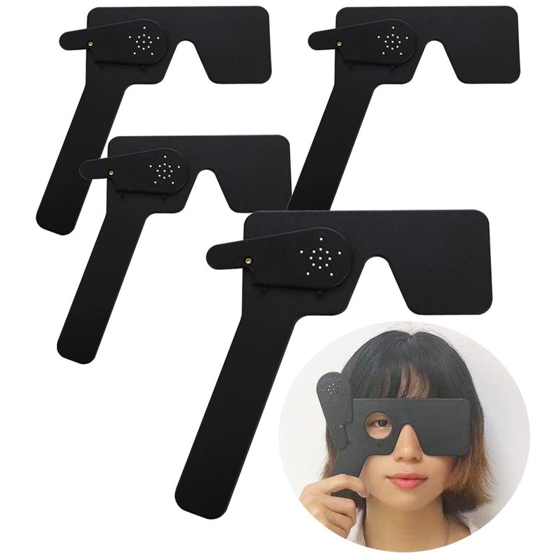 4 Pcs Ophthalmic Eye Occluder for Ophthalmologists Orthoptists Optometrists Eye Exam Tool Black