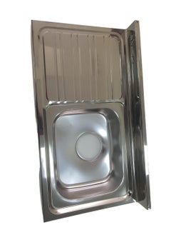 HAR & Unex Stainless steel kitchen sink, size 100 x 55 cm, right side single bowl. Made in Korea.  - Image 1