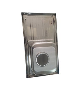 HAR & Unex Stainless steel kitchen sink, size 100 x 55 cm, right side single bowl. Made in Korea.  - Image 2