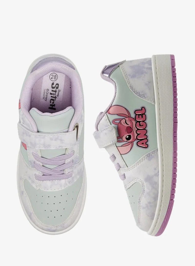 ديزني حذاء رياضي بطبعة ستيتش وأنجل بإغلاق لاصق