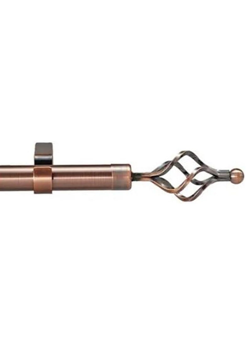 DubaiGallery Roman Pole Style Extendable Curtain Rod, Metal Single Rod Window Treatment Rod Drapery Rod  - Image 2
