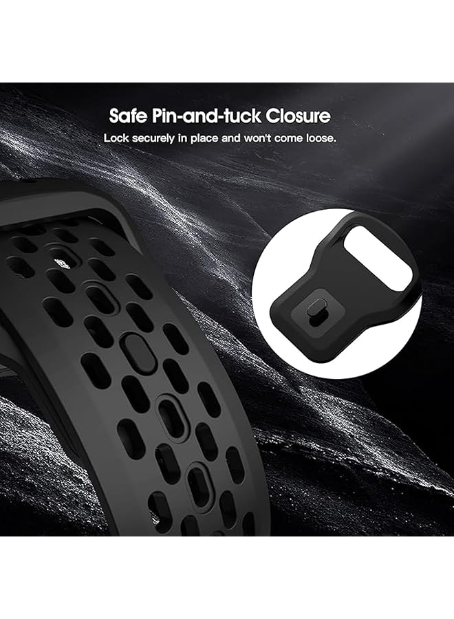 إيروريكس سوار رياضي متوافق مع ساعة سامسونج جالكسي واتش 7 الترا 47 مم 2024 بدون فجوات حزام بديل من السيليكون الناعم القابل للتنفس لساعة جالكسي واتش الترا للرجال والنساء - Image 3