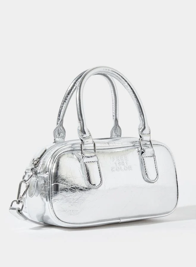 Styli  Metallic Silver Mini Hand Bag for Women | Best Price UAE