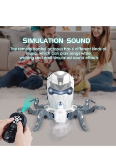 Generic Remote Control Octopus Kids Toys - Realistic RC Octopus, Music Effect, LED Light, 2 Crawl Modes 3 Spray Modes Toys for 6 7 8 9 10 11 12+ Year Old Boys/Girls Birthday Gifts for Children  - Image 4
