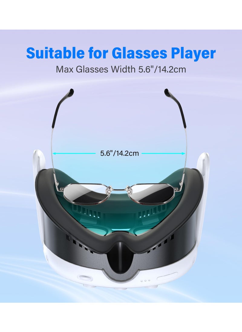 STARTRC GAMES VR Facial Interface and Face Pad for Meta Quest 3, Replaceable Ice Silk Lycra & Sweat-Proof PU Leather Pad,with Air-Circulation Design Facial Interface Accessories for Oculus Meta Quest 3  - Image 4