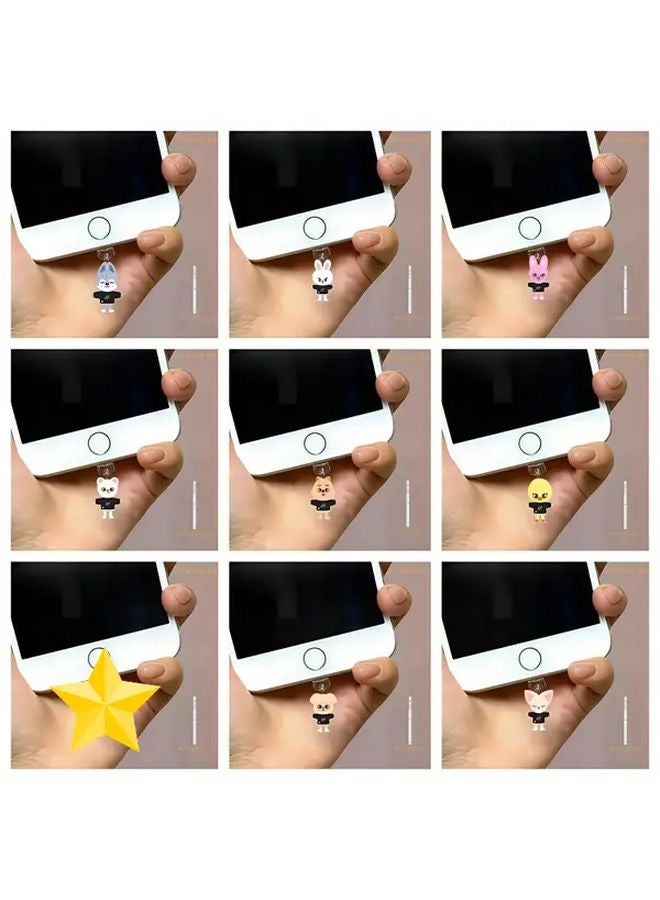 Kpop Cute Cartoon Acrylic Phone Dust Plug For iPhone Android Type C Style T Z - Image 2