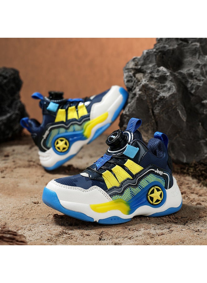 Children's Shoes Children's K Buckle Basketball Shoes Spring And Autumn  New Boys' Sports Shoes Non-slip Wear-resistant Running Shoes