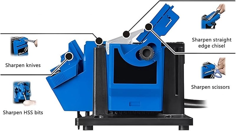 96W 1350RPM 3 In 1 Electric Sharpening Machine For Drill Bit Knife Chisel Scissor - Image 3
