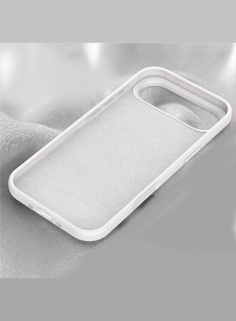 CATANES 2 Packs Silicone Protective Phone Case for iPhone 17 Air , Soft Anti-Scratch Microfiber Lining Ultra Slim Drop Protection Phone Cover with Privacy Screen Protector - White - Image 5
