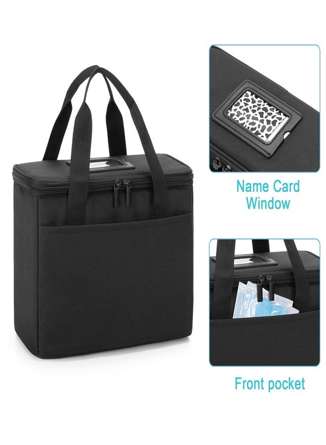 Trunab First Aid Bag Empty Small Medicine Storage Case, Insulated Medication Cooler Bag, Travel Pill Bottle Organizer for Prescription, Insulin, Supplements or Medical Supplies, Black(Bag Only) - Image 4