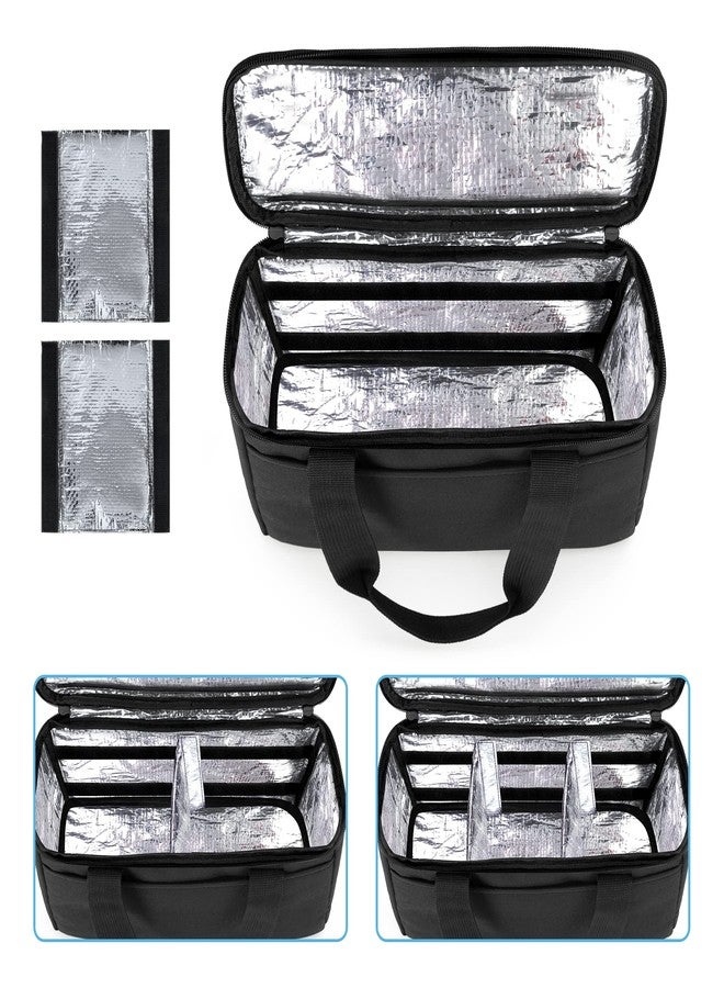 Trunab First Aid Bag Empty Small Medicine Storage Case, Insulated Medication Cooler Bag, Travel Pill Bottle Organizer for Prescription, Insulin, Supplements or Medical Supplies, Black(Bag Only) - Image 3