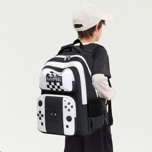JIANYA Kids Backpack for School Boys Gamer School Bag for Elementary Kids Children 3pcs Boys Backpack with Lunch Box & Pencil Case - Image 3