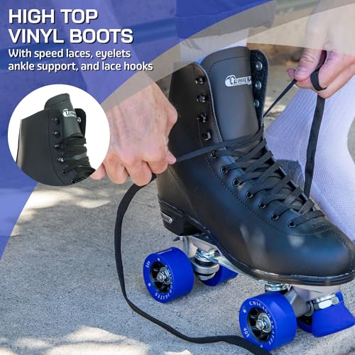 Chicago Classic Quad Roller Skates for Kids, Girls & Boys – Durable & Top Performance, Adjustable High-Top Boots for Safe Indoor/Outdoor Skates & Roller Derby–60mm PU Wheels & Semi-Precision Bearings - Image 4