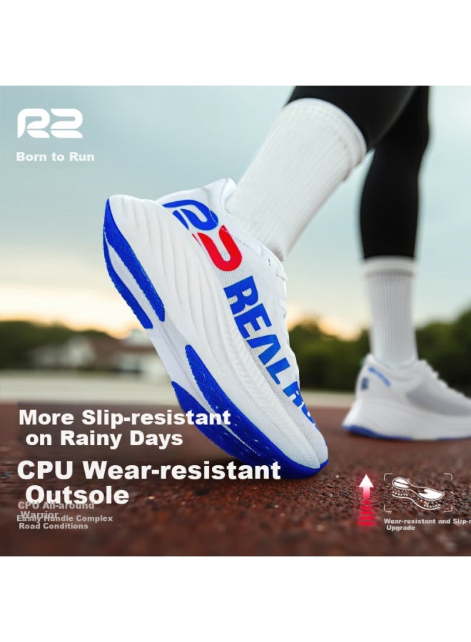 R2 REAL RUN أحذية الجري R2 Real Run 2.0 الجديدة مع لوحة كربونية خفيفة الوزن لسباقات الماراثون، مريحة وقابلة للتنفس، أحذية جري احترافية للرجال والنساء - Image 4