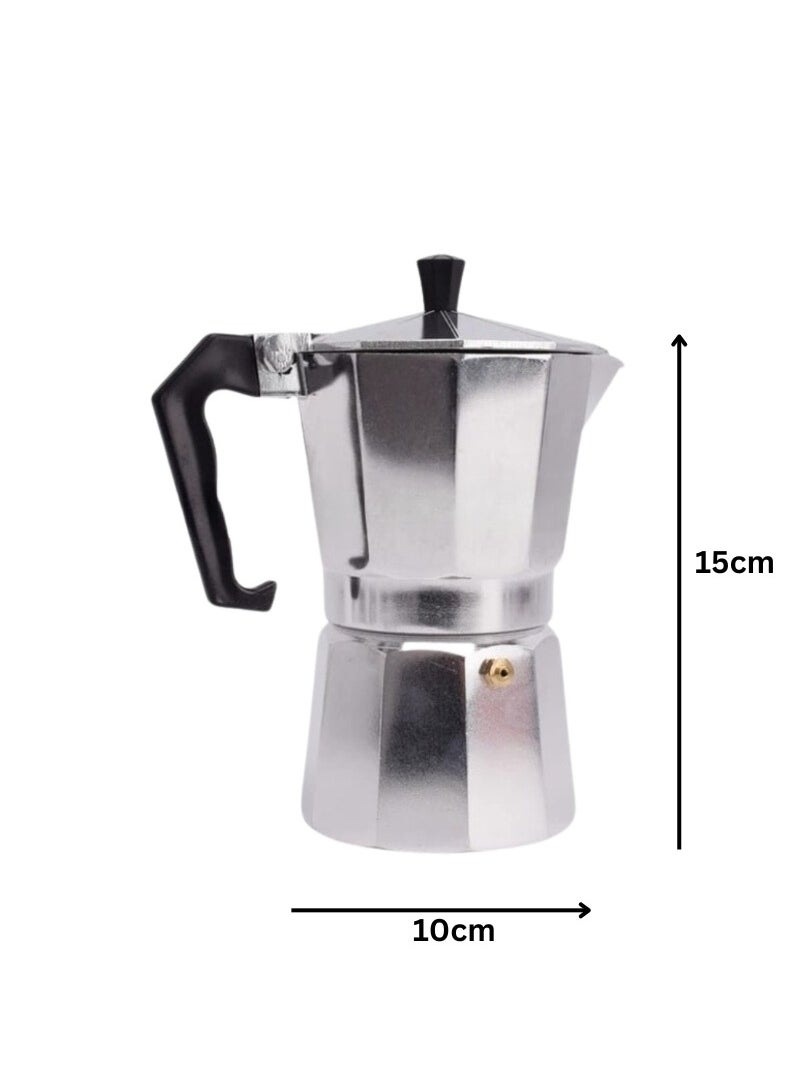 Generic - Liying Moka Coffee Pot 3 cup Stovetop Espresso Maker for Gas or Electric Ceramic Stovetop Camping Manual Cappuccino or Latte - Image 1