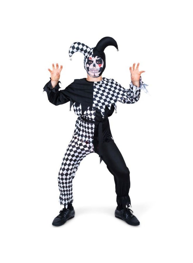 Halloween Clown Performance Costume Cosplay Children's Black And White Checkered Clown Costume Stage Performance - Image 2