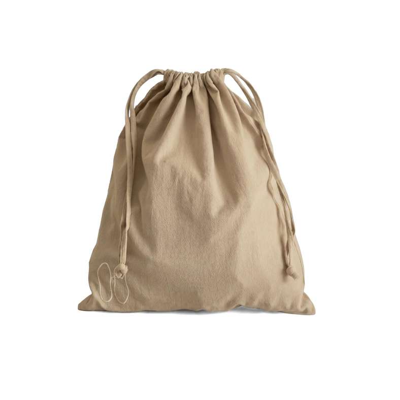 Pan Home Byron Crinkle Cotton Shoe Pouch with Drawstring 33x38cm - Wheat - 262PSF9900059 - Image 3