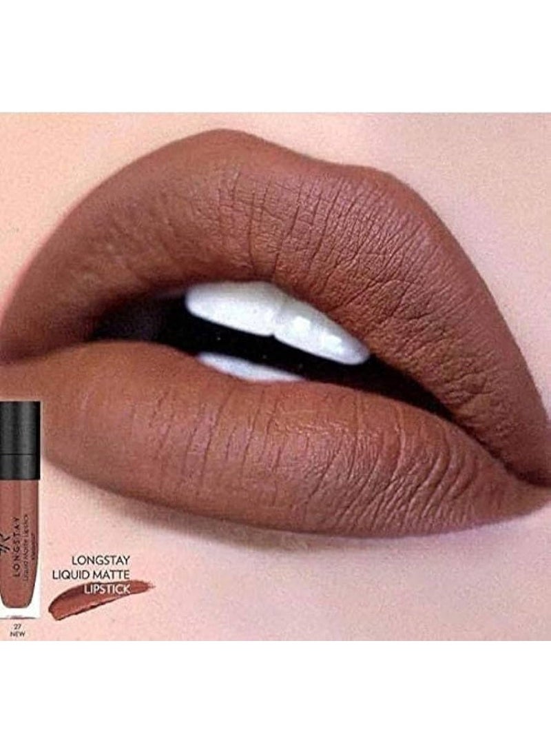 Golden Rose Kiss Proof Long Wearing Longstay Liquid Matte Lipstick - 27 - Image 3