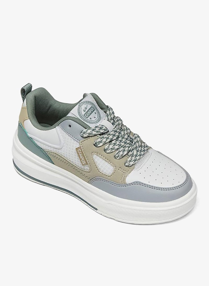 CAMPUS Women’s Cute Low Top Sneakers – Stylish Color-Block Design Shoes with Patterned Lace Detailing - Image 2