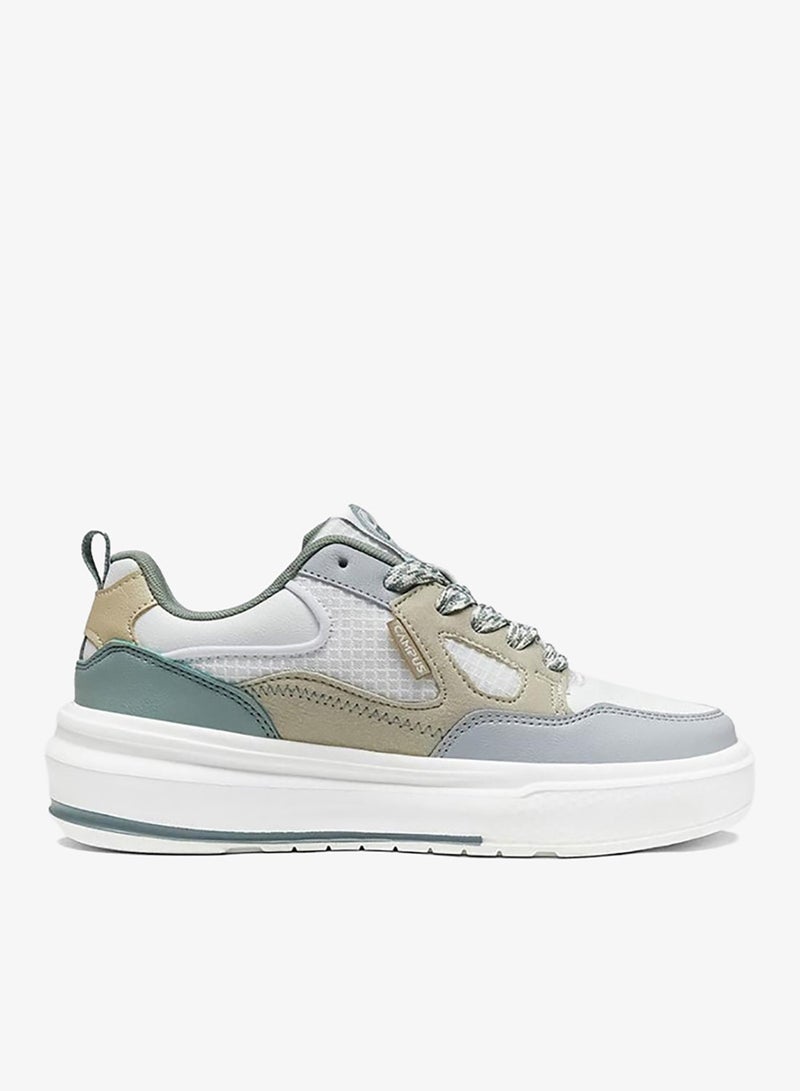 CAMPUS Women’s Cute Low Top Sneakers – Stylish Color-Block Design Shoes with Patterned Lace Detailing - Image 1