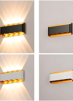 Next Life Modern Up and Down LED Wall Lamp Indoor Outdoor Wall Light Waterproof Wall sconce For Garden Lawn And Balcony White Gold Frame  - Image 4