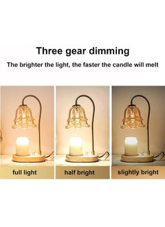 Sharpdo Aromatherapy Candle Heat Lamp with Dimming Height Adjustable Scented Candles with Bulb for Small and Large Size Jar Candles for Home Decoration (Walnut Base)  - Image 5