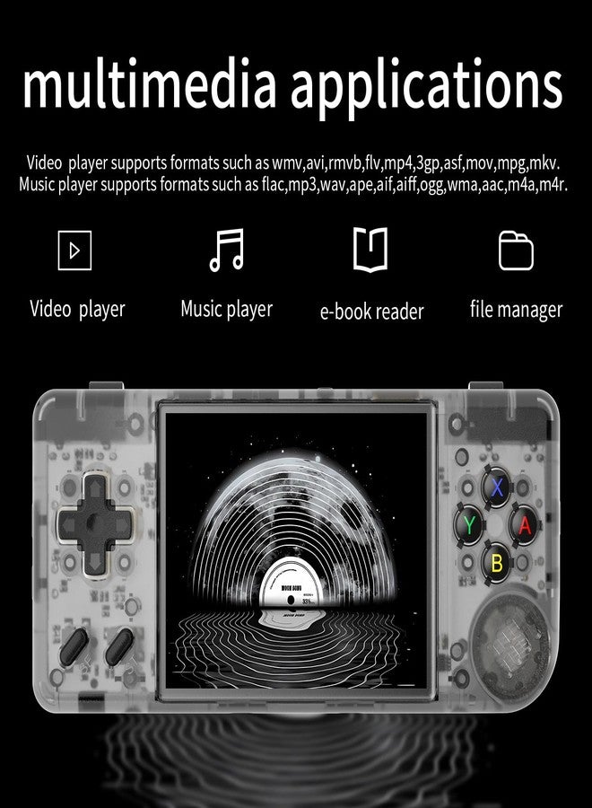 Voacle RG28XX Retro Handheld Game Console , 2.83 Inch IPS Screen Linux System Built-in 64G TF Card 5516 Games Support Multimedia Application and HDMI TV Output(Transparent Black) - Image 5