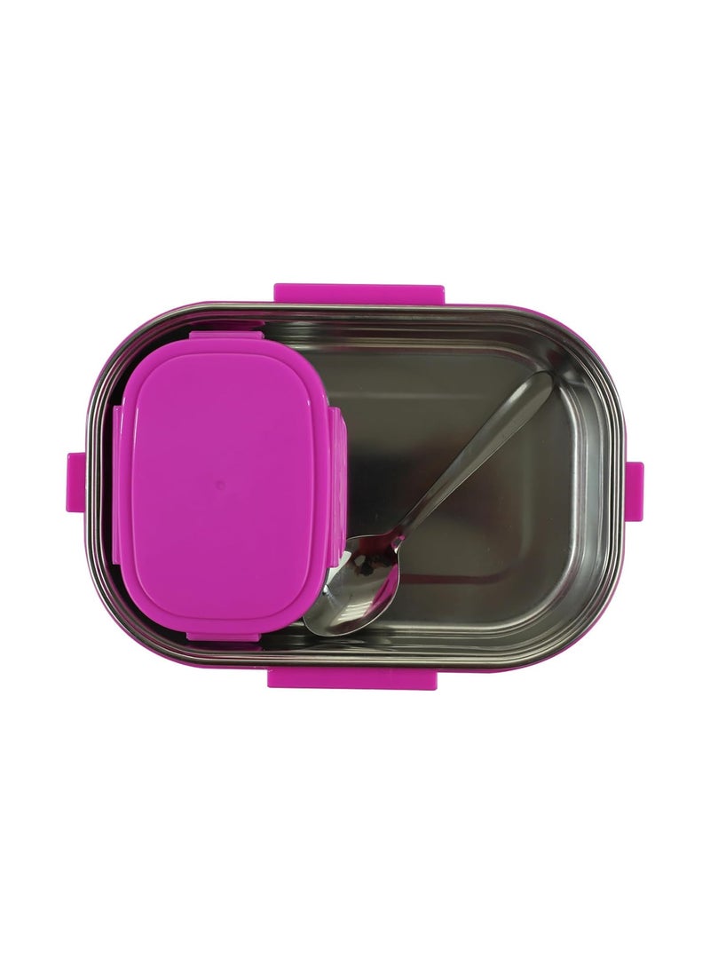 SMILY KIDDOS - Smily Kiddos Kids Stainless Steel Insulated Lunch Box Pancake Theme - Purple |Age Above 3 Years| 100% BPA Free and Food Grade - Image 1