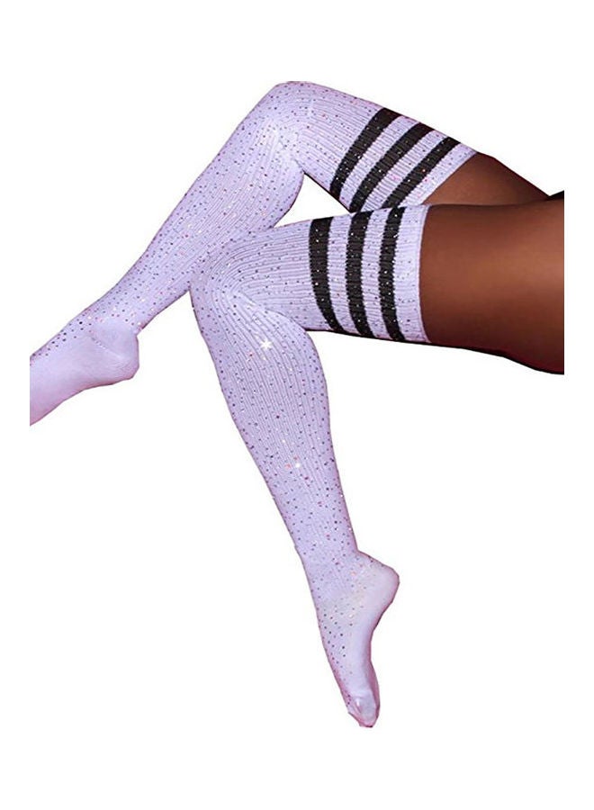3-Stripes Long Tube Cotton Over The Knee Socks Multicolor - Image 2