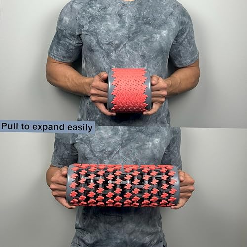 Fitster Collapsible Foam Roller for Exercise and Recovery (13 Inches), Easily Portable at 5.5 inches (Red) - Image 3