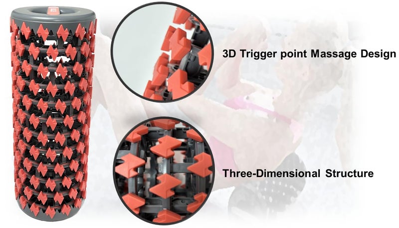 Fitster Collapsible Foam Roller for Exercise and Recovery (13 Inches), Easily Portable at 5.5 inches (Red) - Image 5