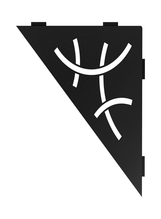 Schluter Triangular Corner Shelf for Tiled Walls - Curve Design, Aluminum Material, Matte Black Finish, 3/32" Thick Anchoring Tabs - SES1D6MGS - Image 1