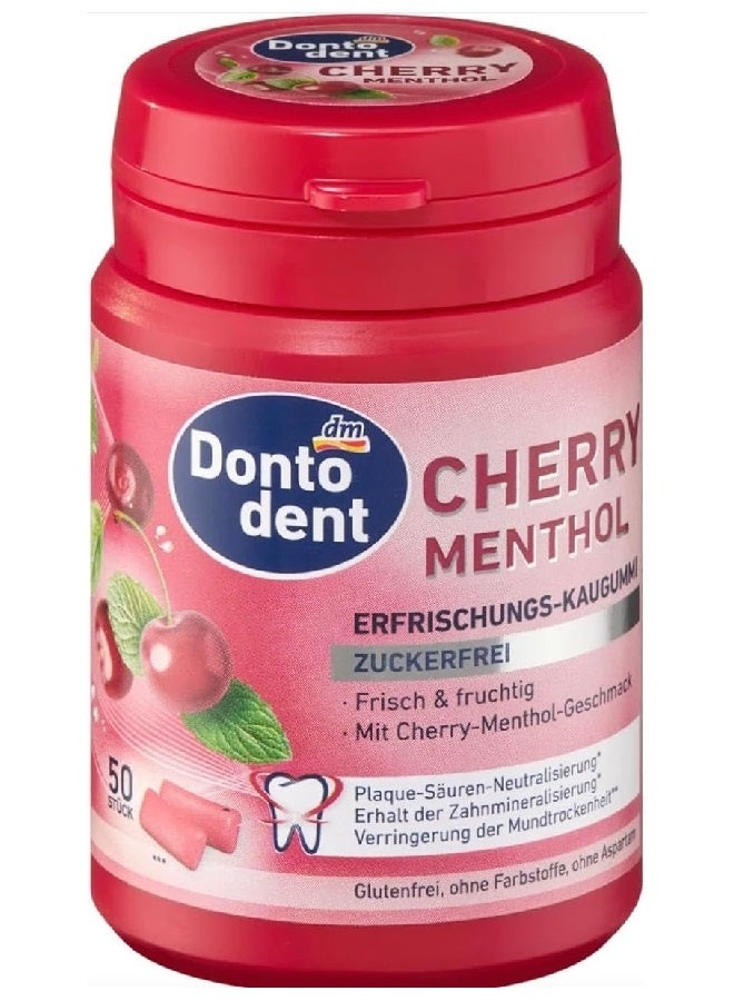 DM Dontodent Cherry Menthol gum 50 units 72g - Image 1
