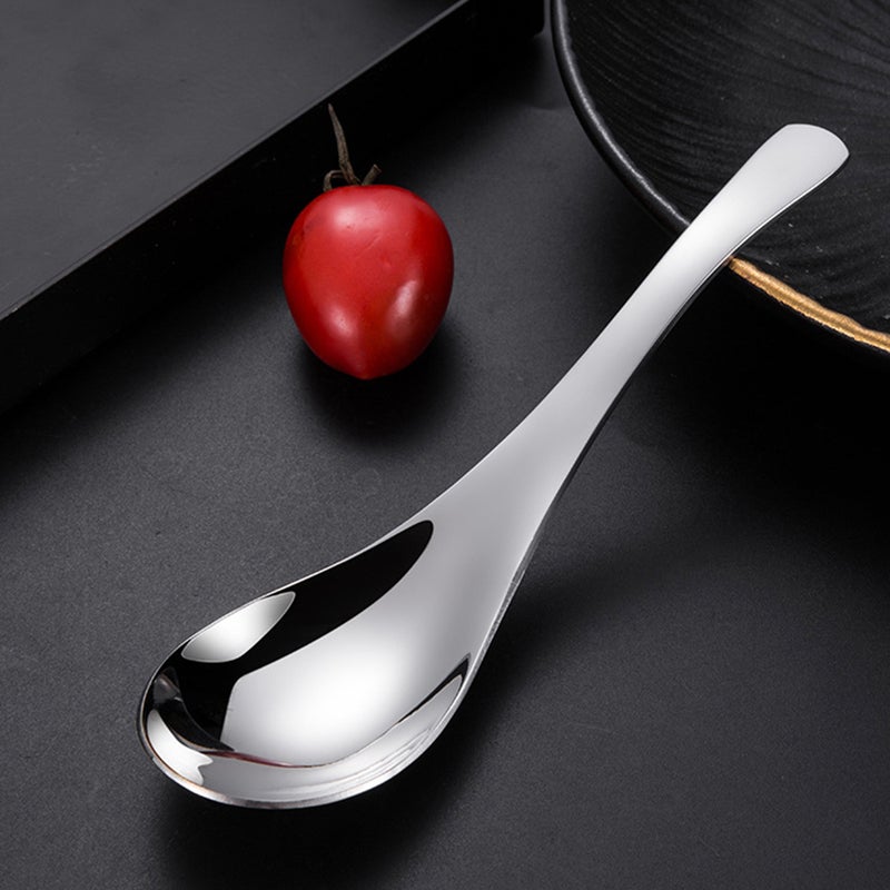 🍳 ملاعق حساء فولاذية متينة ومقاومة للتآكل للاستخدام اليومي بتصميم مريح - Image 4