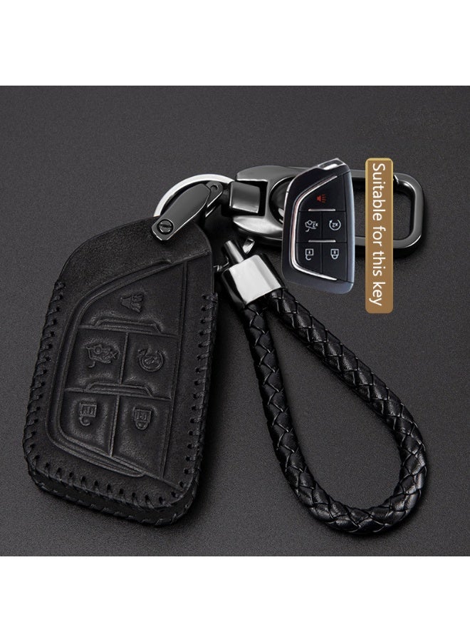 Cadillac Leather car key protective cover suitable for Cadillac key XT5 XT4 XT6 CT5 CT6 ATSL XTS car key shell case - Image 2