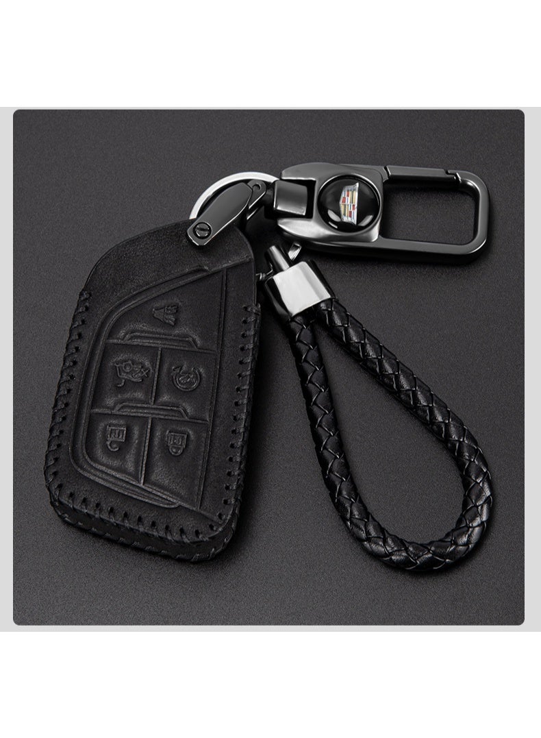 Cadillac Leather car key protective cover suitable for Cadillac key XT5 XT4 XT6 CT5 CT6 ATSL XTS car key shell case - Image 1