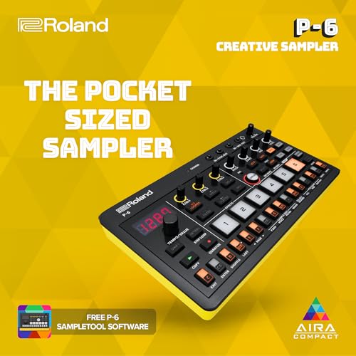 Roland AIRA Compact P-6 Creative Sampler | Granular Sound Design | Powerful Sequencer | Onboard Keyboard | Custom Loops | Built-In Mic | Hands-on Effects - Image 5