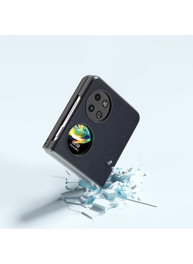 S-TOP Case For Huawe Pocket 2 ABEEL Genuine Leather Elegant Black Edge Phone Case - Image 3