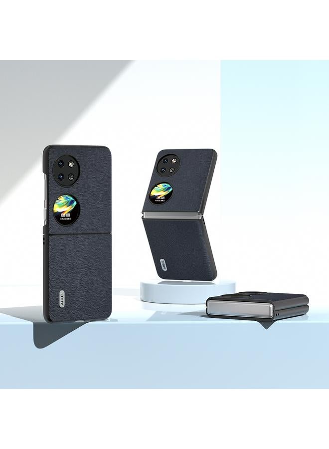 S-TOP Case For Huawe Pocket 2 ABEEL Genuine Leather Elegant Black Edge Phone Case - Image 2