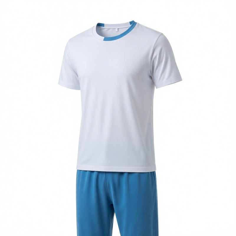 Boys Short Sleeve Sleepwear Set Summer Thin Tencel Fabric Kids Homewear Pajama Suit - Image 5