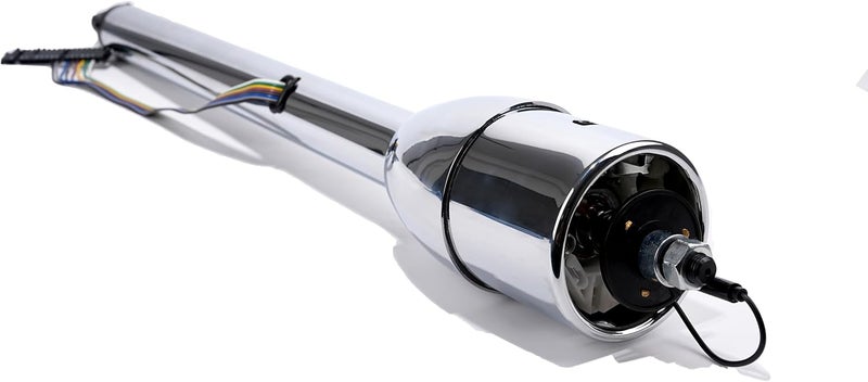 Pateyney 28" Chrome Tilt Street Rod Floor Shift Steering Column with Wheel Adapter - Image 3