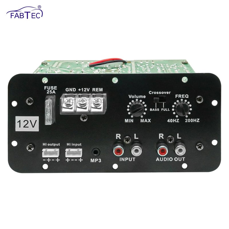 FABTEC مضخم صوت سيارة متعدد القنوات 120 واط ثنائي القناة 12 فولت، مجموعة مضخم صوت أحادي، كلاس AB، مزود طاقة موصل MOSFET (ضمان سنة واحدة) - Image 2